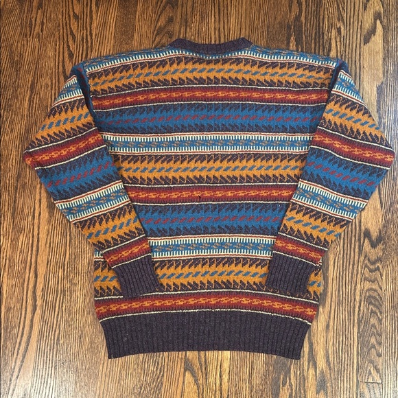 Vintage 90s Vibrant Knit Wool Sweater - Picture 8 of 10